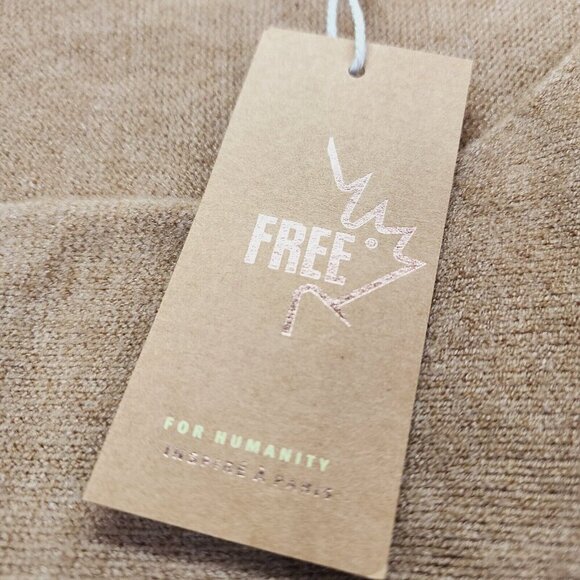 NEW Free for Humanity Wool Relaxed Fit Pull Over Cozy Crop Sweater One Size - Picture 5 of 14